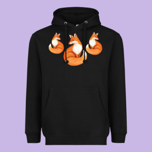 Three Little Foxes In Fox Family I Gift Heavyweight Hoodie Designed By Bettercallsaul