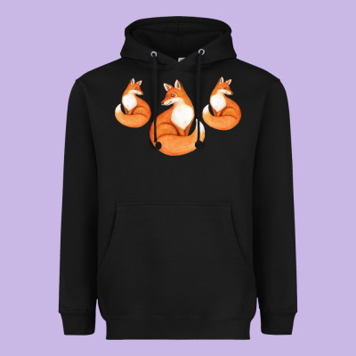 Three Little Foxes In Fox Family I Gift Heavyweight Hoodie Designed By Bettercallsaul