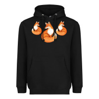 Black Three Little Foxes IN Fox Family I Gift Heavyweight Hoodie - Bettercallsaul