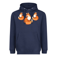 Navy Three Little Foxes IN Fox Family I Gift Heavyweight Hoodie - Bettercallsaul