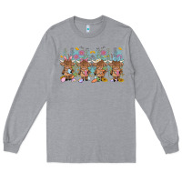 Heather Grey easter day baby highland cow Long Sleeve Tee - MaliasSmallBusiness
