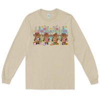 Mushroom easter day baby highland cow Long Sleeve Tee - MaliasSmallBusiness