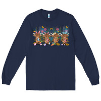 Navy easter day baby highland cow Long Sleeve Tee - MaliasSmallBusiness