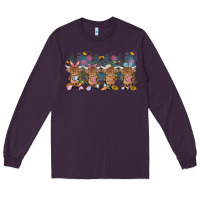 Plum easter day baby highland cow Long Sleeve Tee - MaliasSmallBusiness