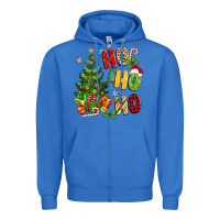 True Royal ho ho ho christmas Zipper Hoodie - MaliasSmallBusiness