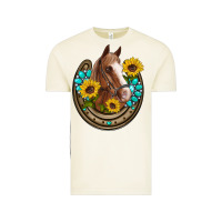 Vintage Arctic western horseshoe horse sunflowers gemstone Vintage Tee - Artiststas