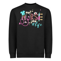 Black nurse life Heavyweight Sweatshirt - BarkalooDesign