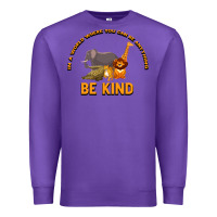 Purple In a World Where You Can Be Anything Bee Kind Premium Sweatshirt - Bettercallsaul