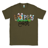 Army Green Happy Easter Classic Tee - CowhideDigitalArt