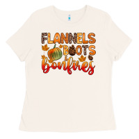 Bone flannels boots and bonfires Ladies Tee - Zillion Design Studio