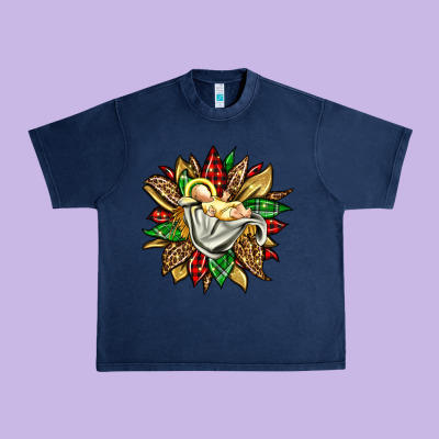 Christmas Baby Jesus Sunflower Urban Heavy Tee Designed By Jasminsmagicworld