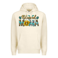 Tofu Western Blessed Mama with Leopard and Sunflower Premium Hoodie - texasbilliewilder