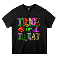 Black trick or treat Heavy Core Tee - Zillion Design Studio