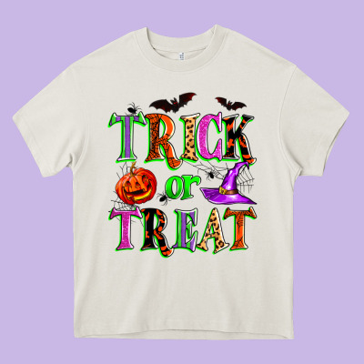 Trick Or Treat Heavy Core Tee Designed By Zillion Design Studio