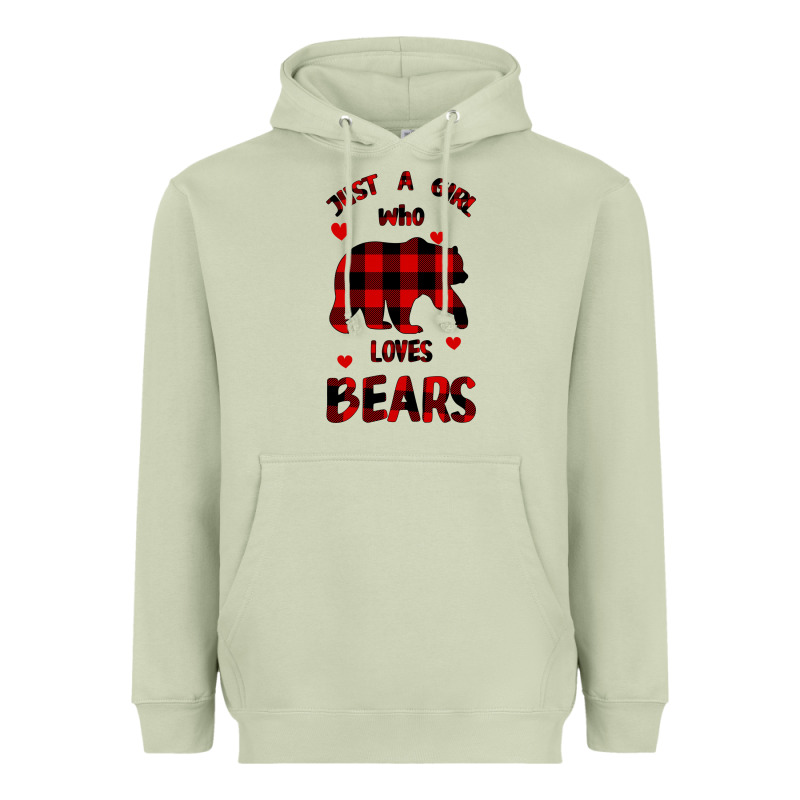 Just A Girl Who Loves Bears Heavyweight Hoodie by Bettercallsaul | Teevron