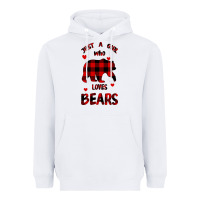 White Just A Girl Who Loves Bears Heavyweight Hoodie - Bettercallsaul