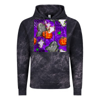 Cloud Black tombstone and ghosts seamless paternal Vintage Hoodie - BundleAndBundleShop