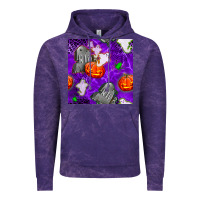 Cloud Purple tombstone and ghosts seamless paternal Vintage Hoodie - BundleAndBundleShop