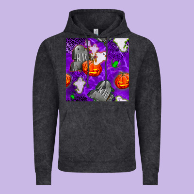 Tombstone And Ghosts Seamless Paternal Vintage Hoodie Designed By Bundleandbundleshop