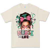 Afro Messy Bun Nurse Life Premium Tee | Teevron