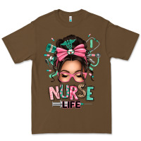 Cacao afro messy bun nurse life Premium Tee - texasbilliewilder