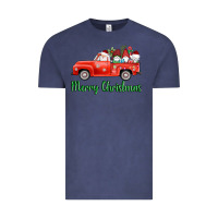 Vintage Denim merry christmas truck gnomes Vintage Tee - AdoDesignShop