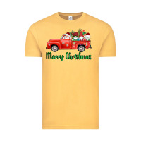 Vintage Mustard merry christmas truck gnomes Vintage Tee - AdoDesignShop