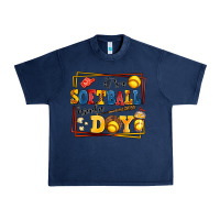Navy its a softball kinda day Urban Heavy Tee - AdoDesignShop