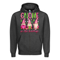 Charcoal Heather gnome for the holidays Zipper Hoodie - MaliasSmallBusiness
