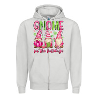 Dove Grey gnome for the holidays Zipper Hoodie - MaliasSmallBusiness