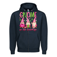 Navy gnome for the holidays Zipper Hoodie - MaliasSmallBusiness