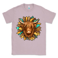 Lilac highland cow turquoise sunflower Classic Tee - Jasminsmagicworld