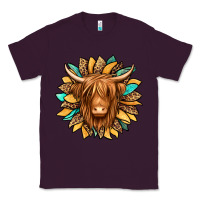 Plum highland cow turquoise sunflower Classic Tee - Jasminsmagicworld
