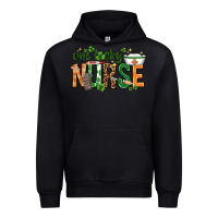 Black One lucky Nurse with elements St. Patricks Day Urban Hoodie - HowdyJamesFarm