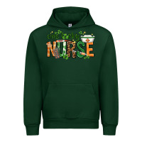 Forest Green One lucky Nurse with elements St. Patricks Day Urban Hoodie - HowdyJamesFarm