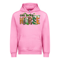 Fuchsia Pink One lucky Nurse with elements St. Patricks Day Urban Hoodie - HowdyJamesFarm