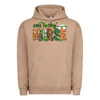 Pigment Burro One lucky Nurse with elements St. Patricks Day Urban Hoodie - HowdyJamesFarm