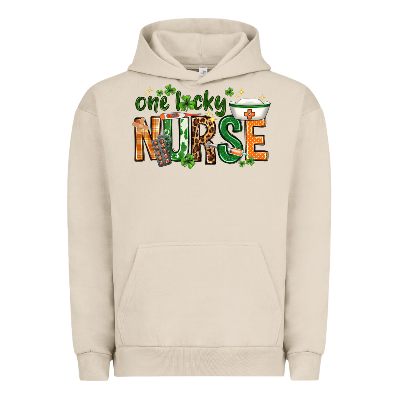 One Lucky Nurse With Elements St. Patricks Day Urban Hoodie by HowdyJamesFarm | Teevron