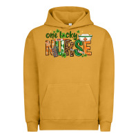 Pigment Peanut Butter One lucky Nurse with elements St. Patricks Day Urban Hoodie - HowdyJamesFarm