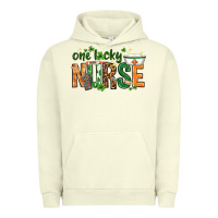 Pigment Pistachio One lucky Nurse with elements St. Patricks Day Urban Hoodie - HowdyJamesFarm