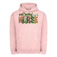 Pigment Salmon One lucky Nurse with elements St. Patricks Day Urban Hoodie - HowdyJamesFarm