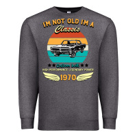 Charcoal Heather Vintage 50th Birthday I'm Not Old I'm A Classic Born In 1970 Premium Sweatshirt - Bettercallsaul