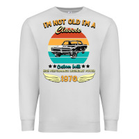 Dove Grey Vintage 50th Birthday I'm Not Old I'm A Classic Born In 1970 Premium Sweatshirt - Bettercallsaul