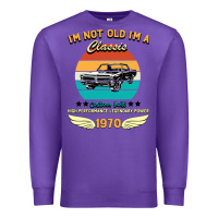 Purple Vintage 50th Birthday I'm Not Old I'm A Classic Born In 1970 Premium Sweatshirt - Bettercallsaul