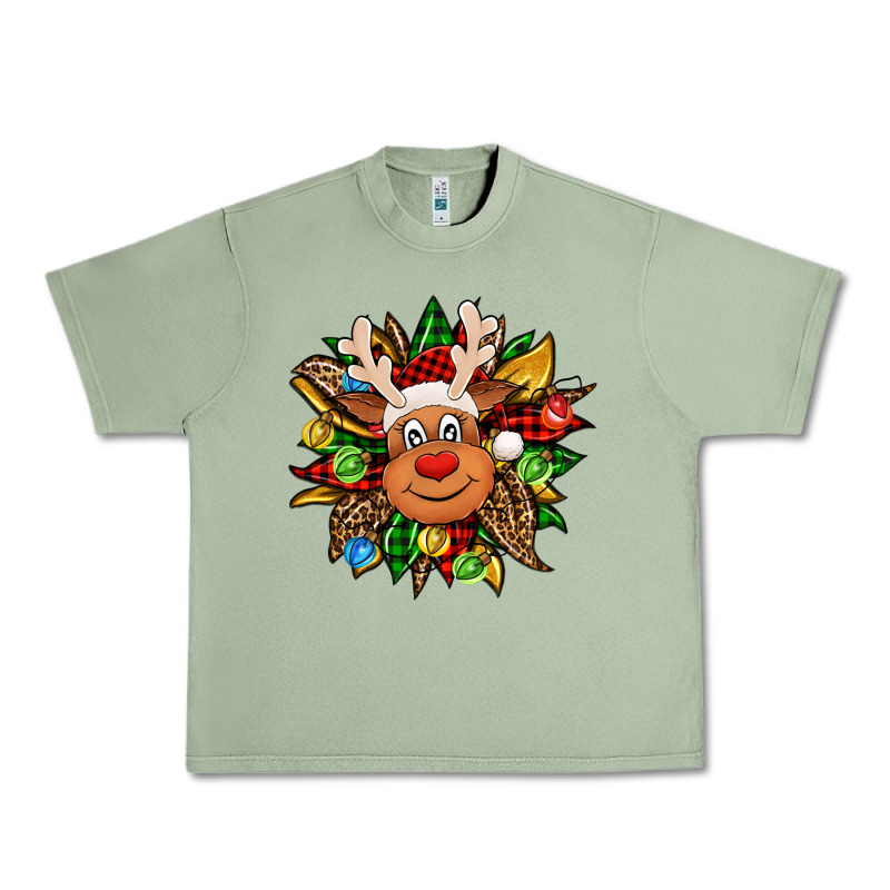 Christmas Reindeer Sunflower Urban Heavy Tee by Jasminsmagicworld | Teevron