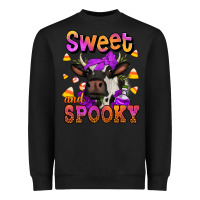 Black sweet and spooky halloween cow Heavyweight Sweatshirt - Jasminsmagicworld