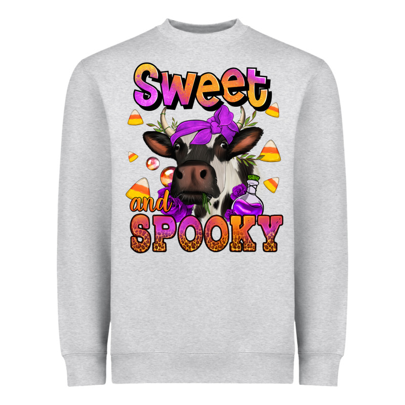 Sweet And Spooky Halloween Cow Heavyweight Sweatshirt by Jasminsmagicworld | Teevron