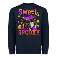 Navy sweet and spooky halloween cow Heavyweight Sweatshirt - Jasminsmagicworld