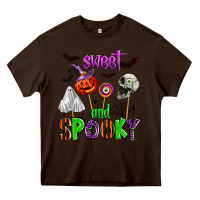 Chocolate Brown sweet and spooky Heavy Core Tee - Zillion Design Studio