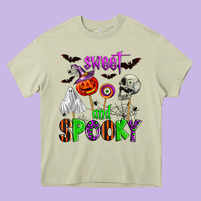 Sweet And Spooky Heavy Core Tee Designed By Zillion Design Studio